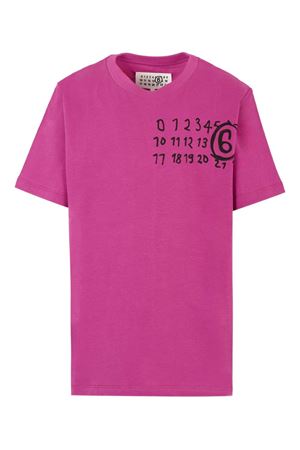 t-shirt in cotone viola MM6 KIDS | M60897MM02YM6602